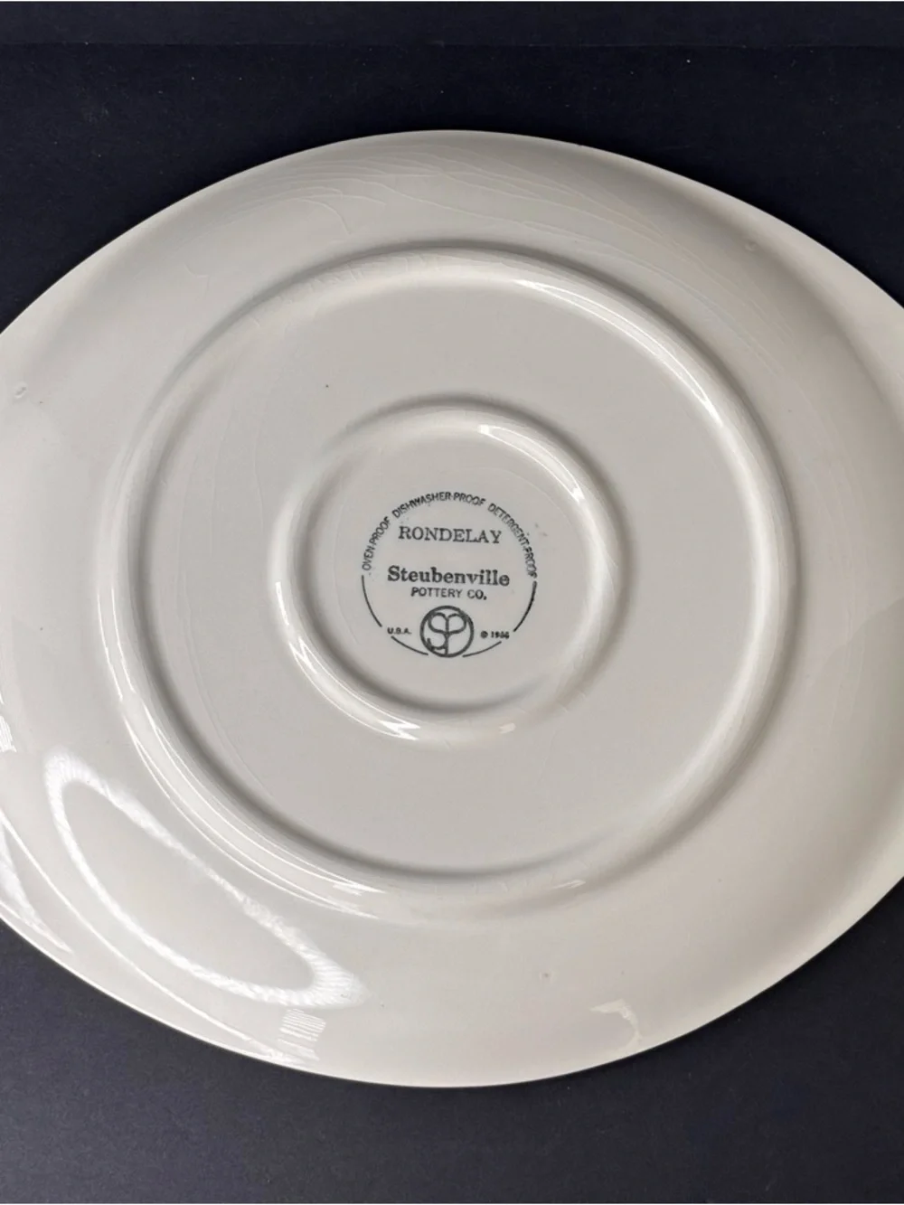 Vintage Steubenville Pottery Co.  Rondelay Oval Platter MCM